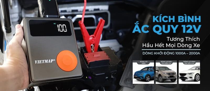 Bơm lốp kích bình cho xe điện Vinfast