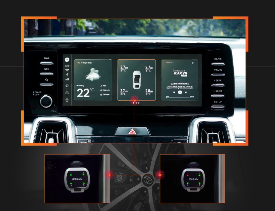 cảm biến áp suất lốp icar